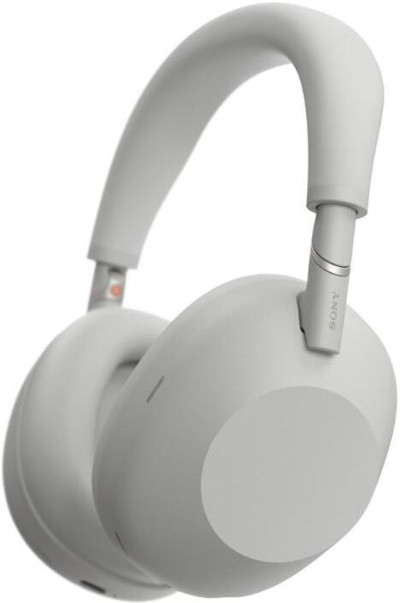 SONY WH-1000XM6 Wireless Noise Cancellation with AI Noise Reduction Bluetooth & Wired Headset (Platinum Silver, On the Ear)